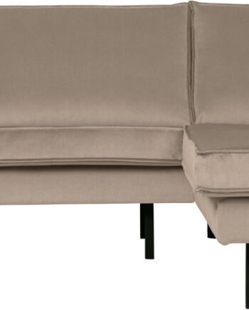 Loungesofa Woood Rodeo Højrevendt Chaiselong Khakigrøn Velour 300x155