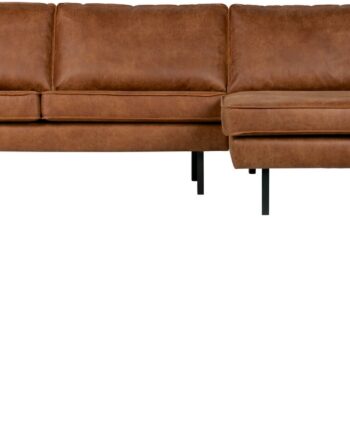 Loungesofa Woood Rodeo Loungemodul Højrevendt Chaiselong B300 Cognac Ecoleather Kunstlæder