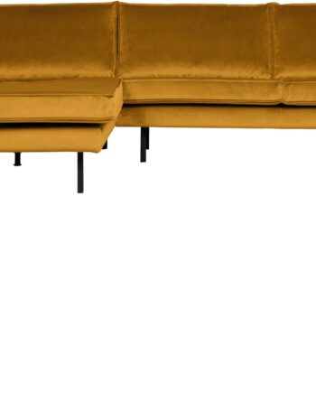 Loungesofa Woood Rodeo Pers Venstrevendt Chaiselong Oker Jarra Velour 300x155