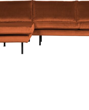 Loungesofa Woood Rodeo Venstrevendt Chaiselong 300 Rust Jarra Velour