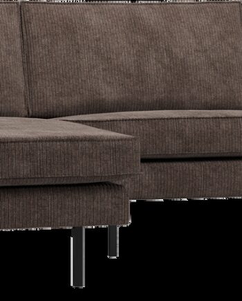 Loungesofa Woood Rodeo Venstrevendt Chaiselong 300x155 Brunt Ribstof 100 Polyester
