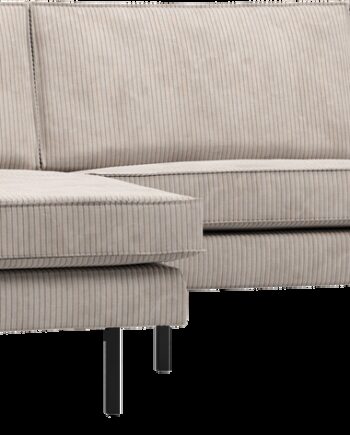 Loungesofa Woood Rodeo Venstrevendt Chaiselong Ecru Ribstof 300x155
