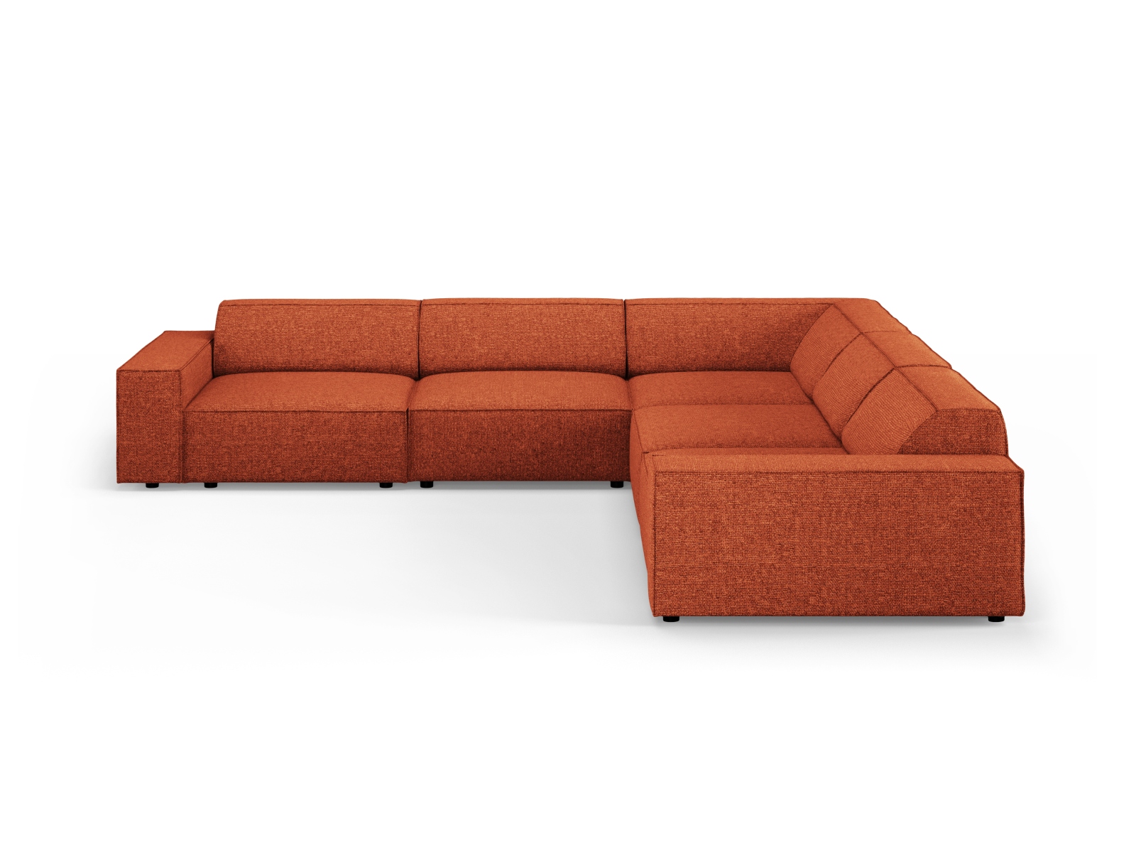 Micadoni Jodie Symmetrisk Pers Hjørnesofa Boucl Stof Sort Plast