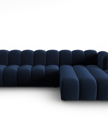 Micadoni Lupin Modular Pers Hjørnesofa Højre Kongeblå Fløjl Stof