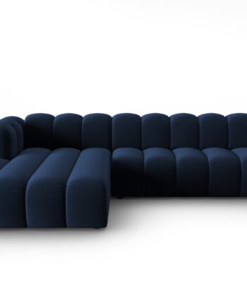 Micadoni Lupin Modular Pers Hjørnesofa Venstre Kongeblå Fløjl Stof