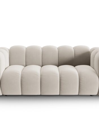 Micadoni Lupin Sofa Sæder Beige Fløjl Sort Plast