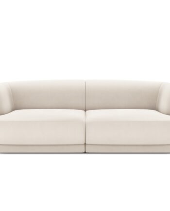 Micadoni Miley Sofa Sæder Beige Fløjl Sort Plast