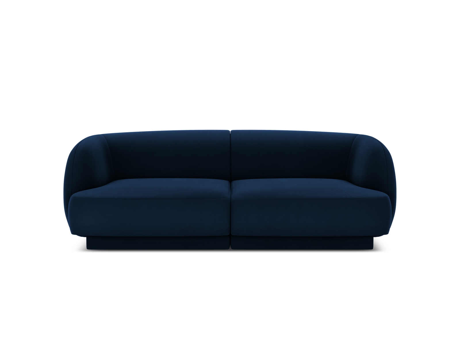 Micadoni Miley Sofa Sæder Blå Fløjl Sort Plast