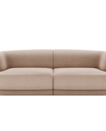 Micadoni Miley Sofa Sæder Brun Fløjl Sort Plast