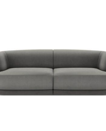 Micadoni Miley Sofa Sæder Grå Fløjl Sort Plast