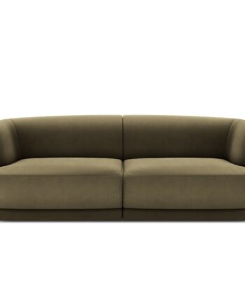 Micadoni Miley Sofa Sæder Grøn Fløjl Sort Plast