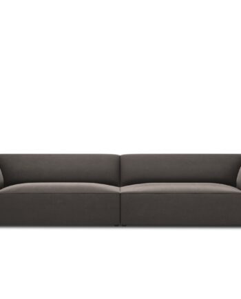 Micadoni Ruby Sofa Sæder Antracitgrå Fløjl Sort Plast