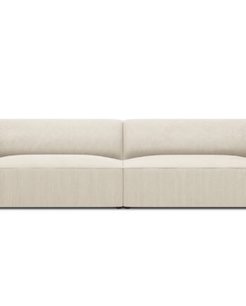 Micadoni Ruby Sofa Sæder Beige Corduroy Stof Sort Plast