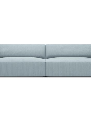 Micadoni Ruby Sofa Sæder Blå Corduroy Stof Sort Plast
