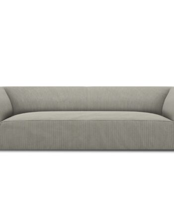 Micadoni Ruby Sofa Sæder Grå Corduroy Fløjl Sort Plast