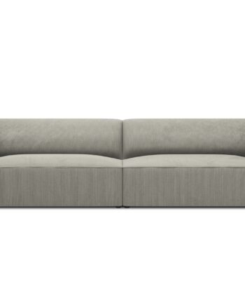 Micadoni Ruby Sofa Sæder Grå Corduroy Stof Sort Plast