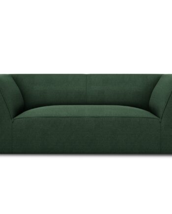 Micadoni Ruby Sofa Sæder Grøn Stof Sort Plast