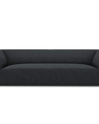 Micadoni Ruby Sofa Sæder Sort Corduroy Fløjl Sort Plast