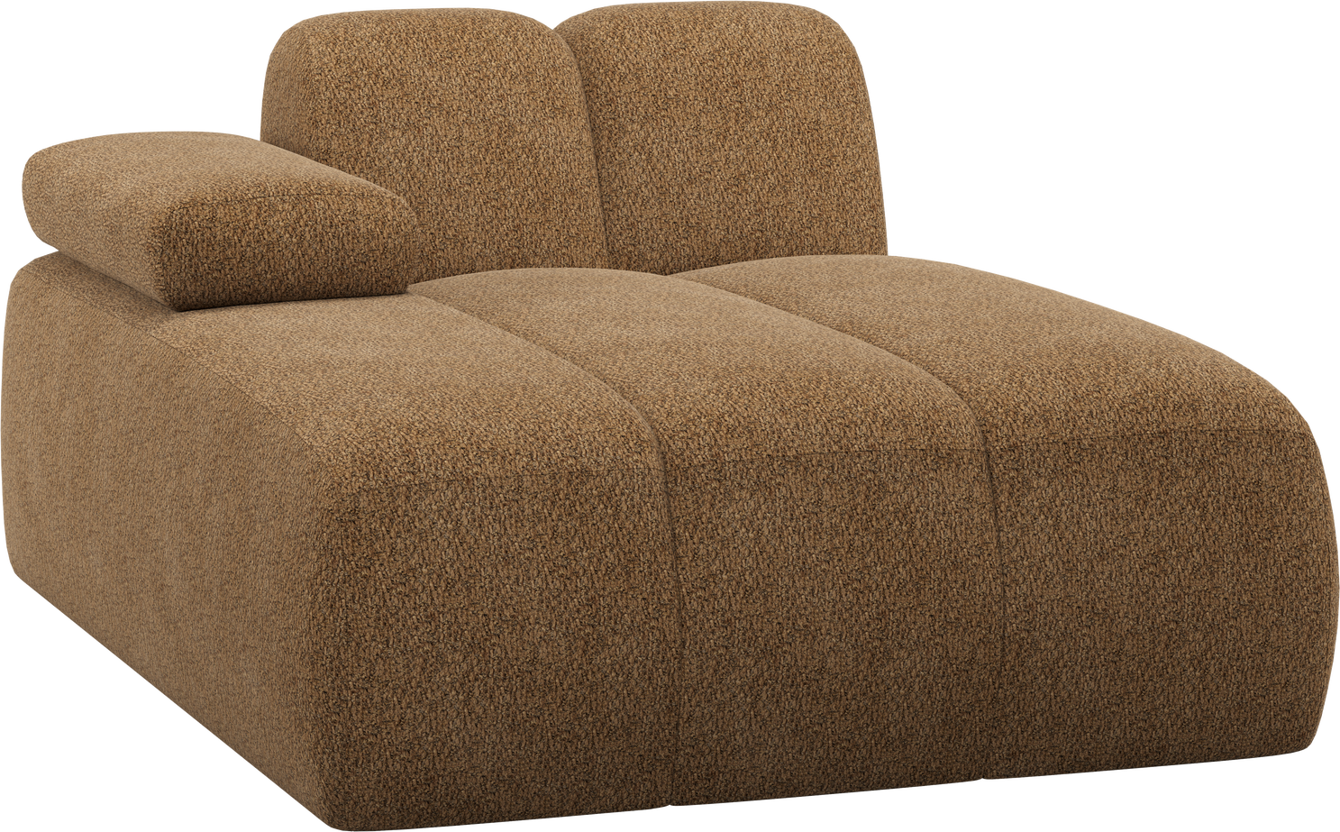 Modulsofa Woood Mojo Chaiselong Venstre Honninggul Chenille 284x160 Justerbare Armlæn