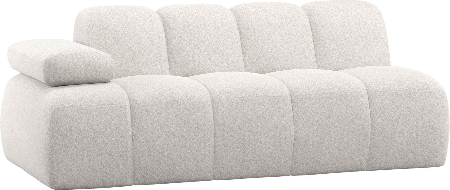 Modulsofa Woood Mojo Personers Sofa Ecru Valley Chenille Armlæn Venstre