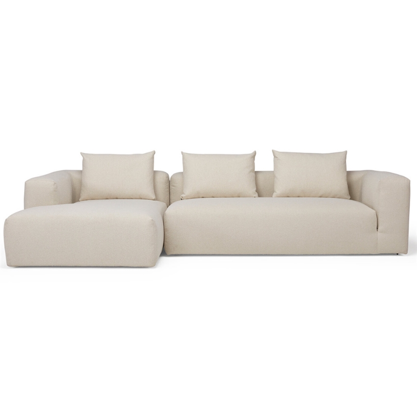 Nordly Cozy Personers Sofa Natur Stof Chaiselong 303 157 Møbelsalg