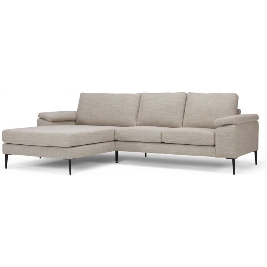 Nordly Lyon Personers Sofa Chaiselong Sandfarvet 268 Møbelsalg