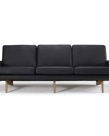 Nordly Springfield Personers Sofa Sort Læder 216  Møbelsalg