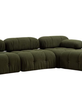 Nordvrk Bubble Puf Hjørnesofa Grøn Polyester Mat Sort Plast