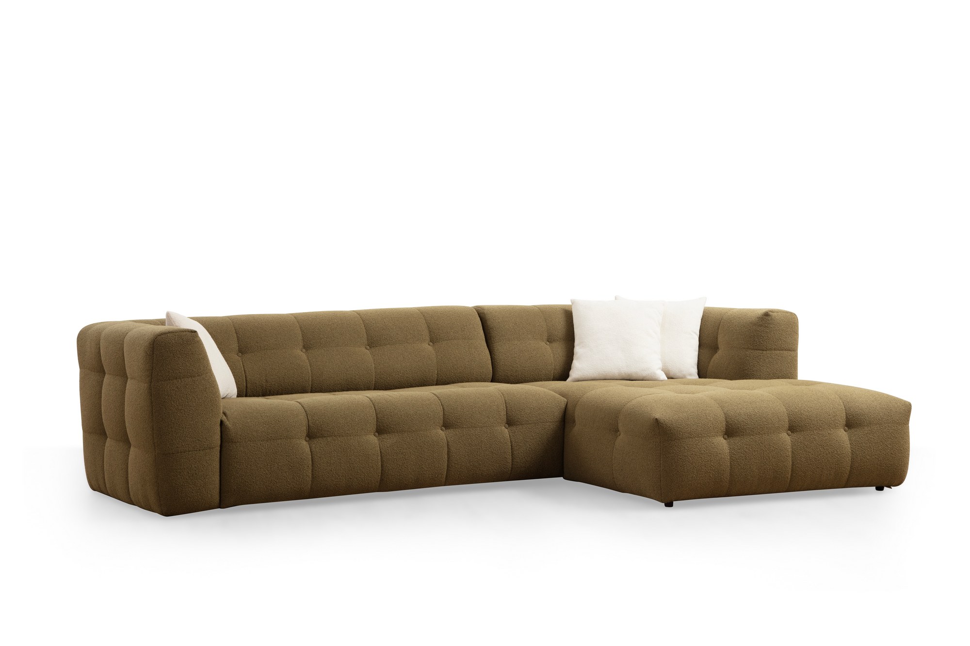Nordvrk Cady Pers Højre Hjørnesofa Khaki Polyester