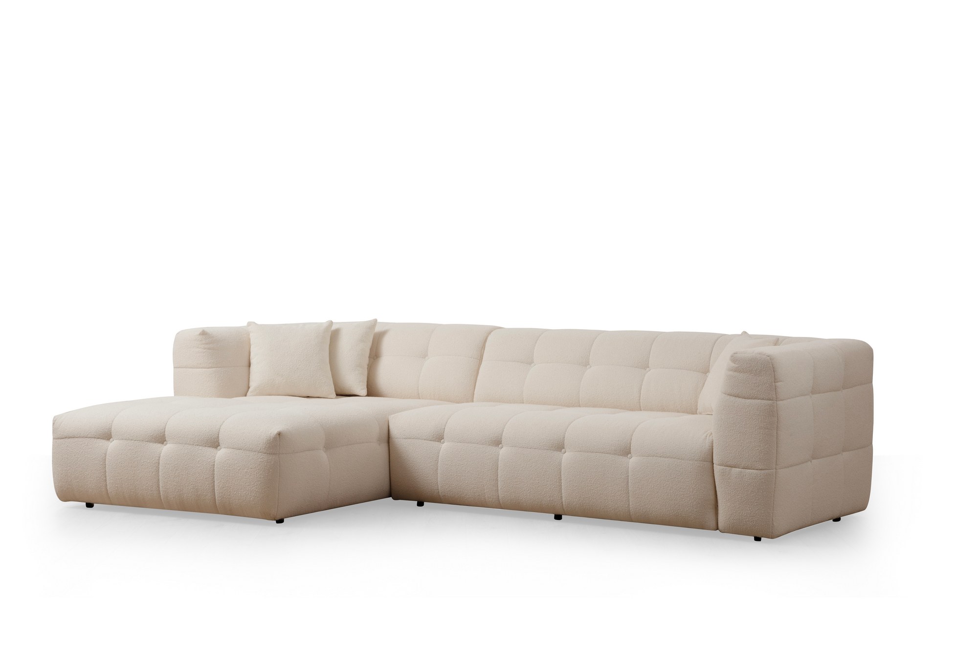 Nordvrk Cady Pers Venstre Hjørnesofa Beige Polyester