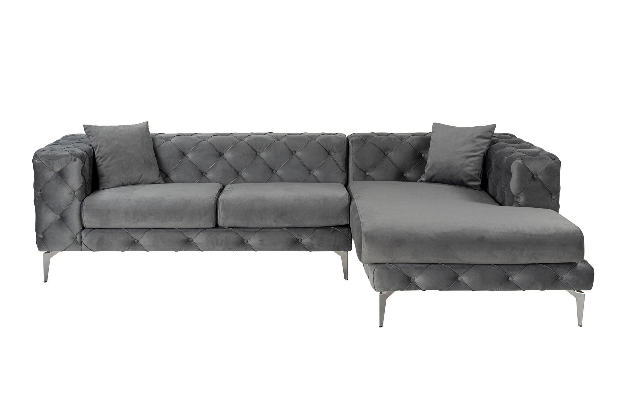 Nordvrk Como Eco Højre Hjørnesofa Antracitgrå Polyester Metal