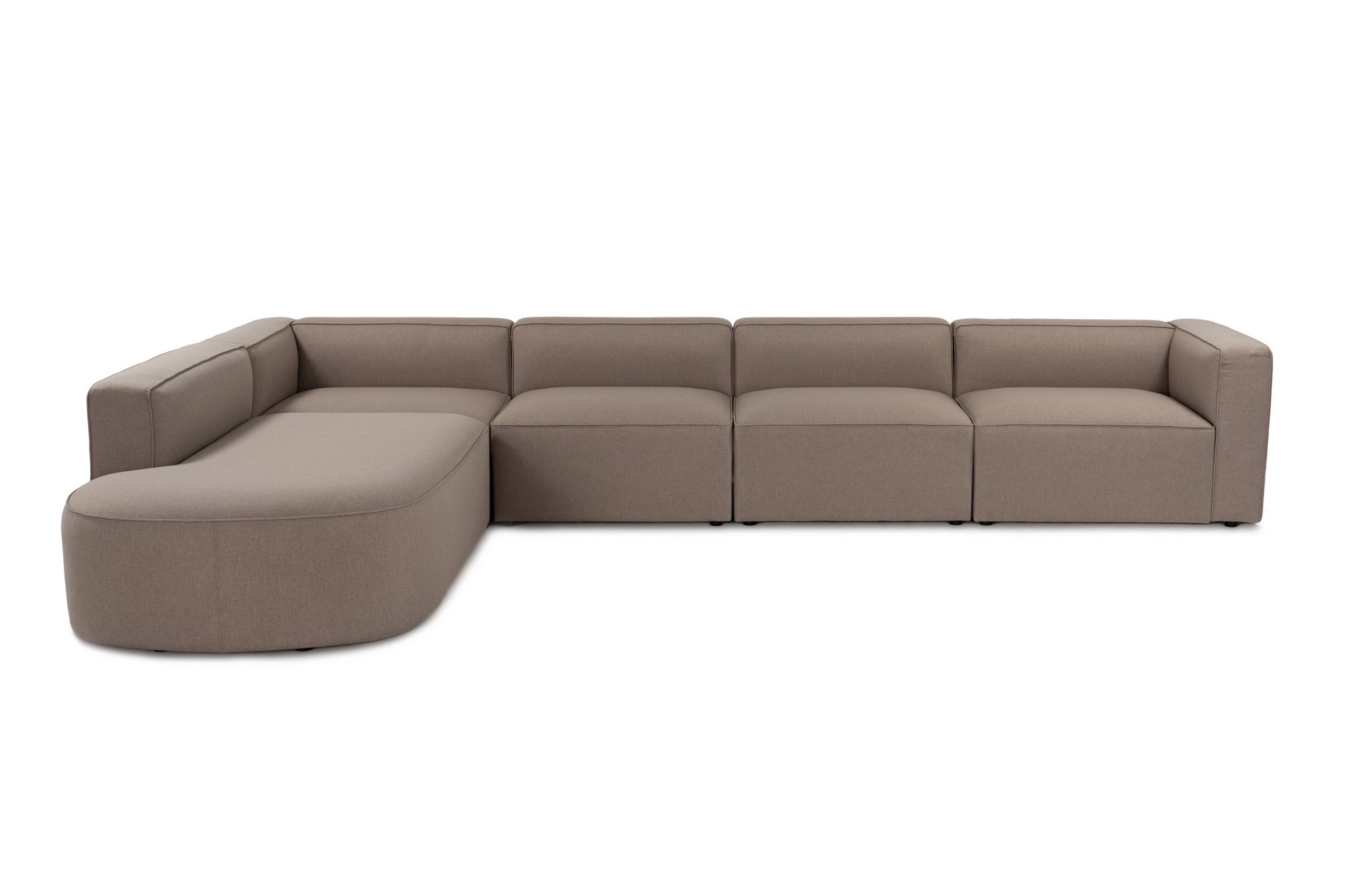 Nordvrk Mora Hjørnesofa Oval Brun Stof