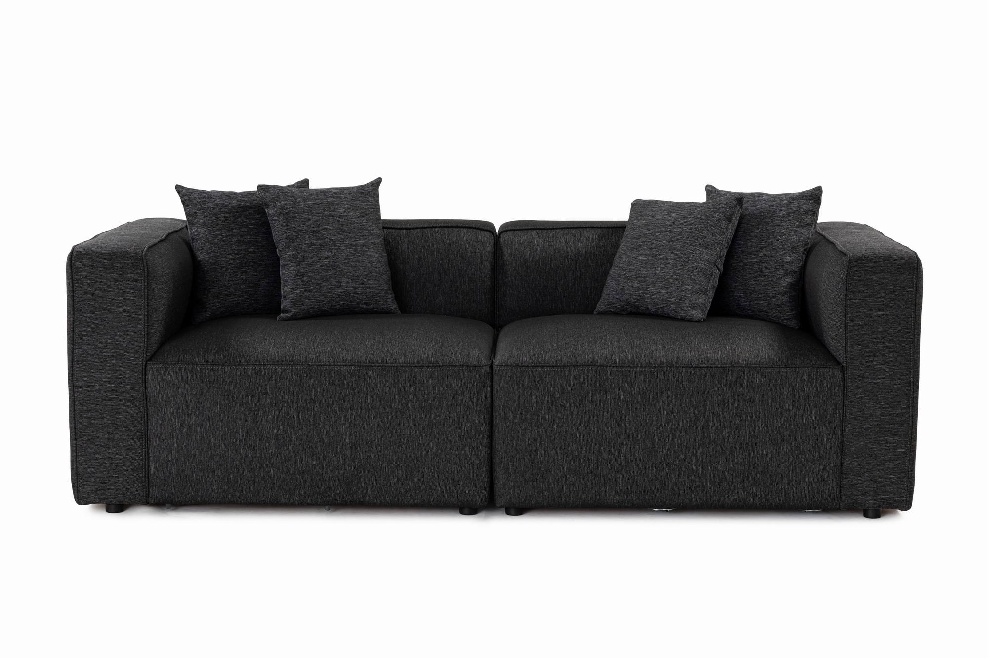 Nordvrk Mora Pers Sofa Antracitgrå Stof Plastik