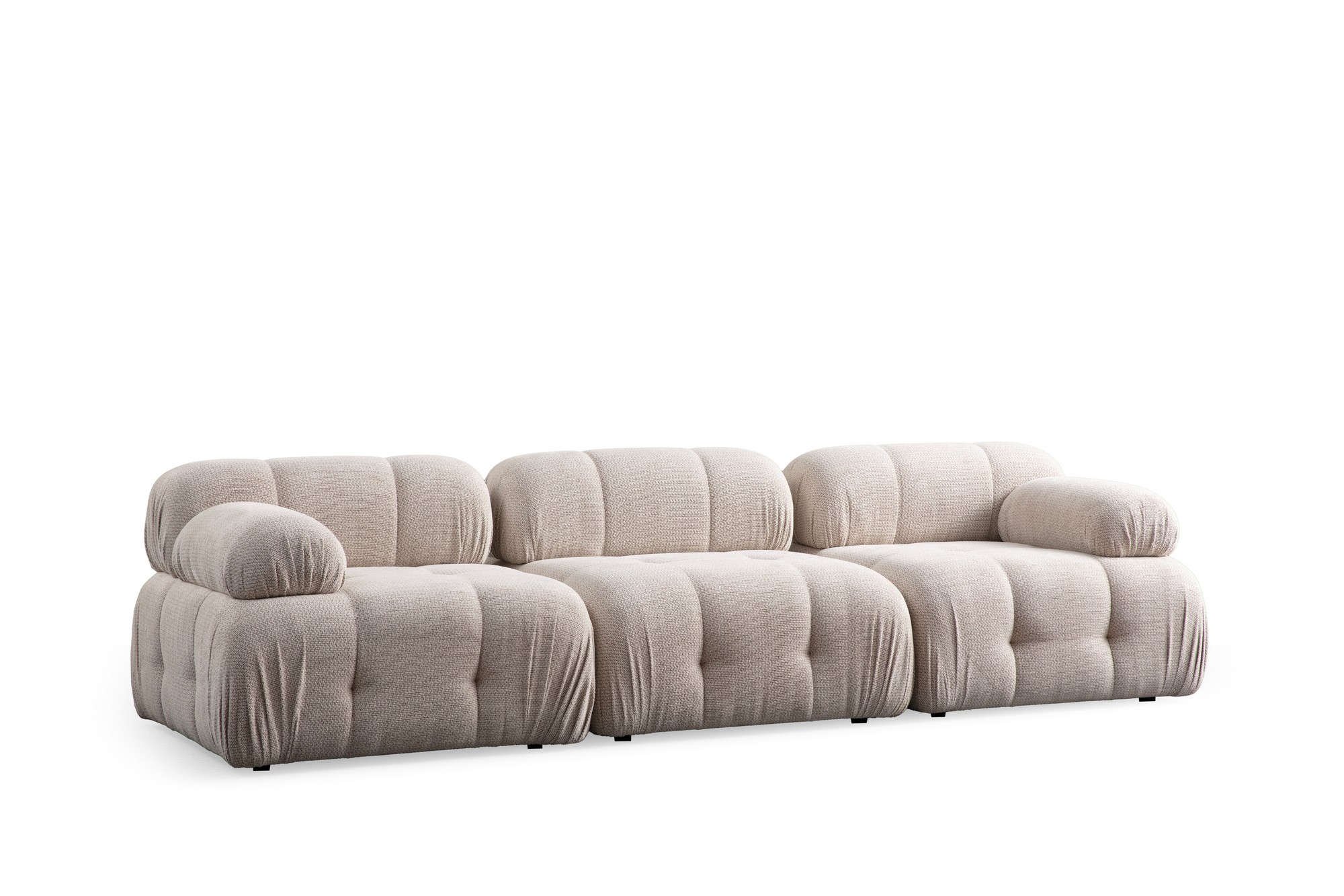 Nordvrk Petite Pers Sofa Creme Polyester Sort Plastik