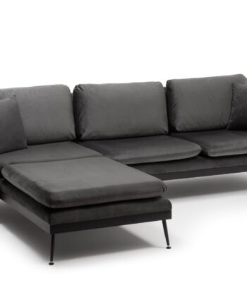 Nordvrk Reya Hjørnesofa Antracitgrå Polyester Metal