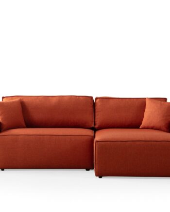 Nordvrk Rlo Højre Hjørnesofa Opbevaring Orange Polyester