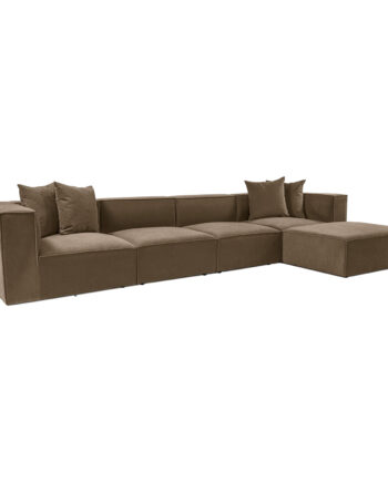 Nordvrk Sora Pouffe Hjørnesofa Brun Stof