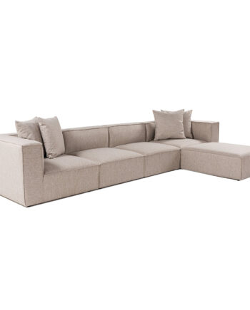 Nordvrk Sora Pouffe Hjørnesofa Sand Beige Stof