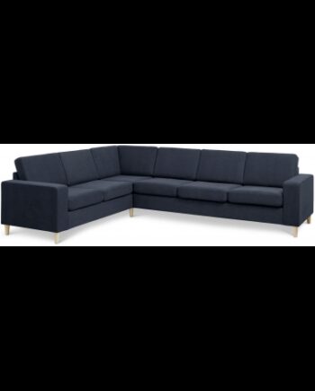 Panset Hjørnesofa Polyester B295 D230 Natur Blå