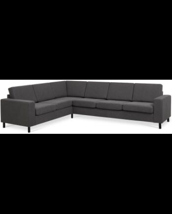 Panset Hjørnesofa Polyester B295 D230 Sort Antracit