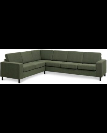 Panset Hjørnesofa Polyester B295 D230 Sort Mosgrøn