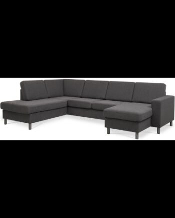 Panset Sofa Polyester B295 D197 Børstet Alugrå Antracit