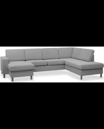 Panset Sofa Polyester B295 D197 Børstet Alugrå Grå