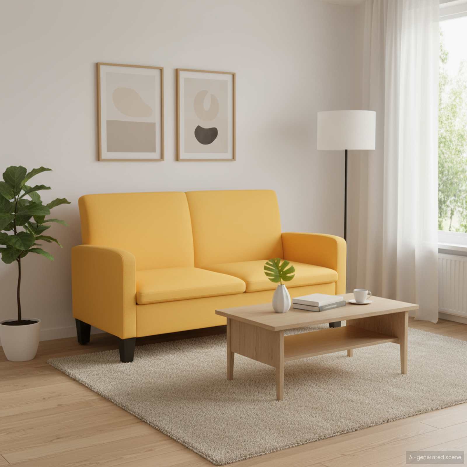 Personers Sofa 135 Gul