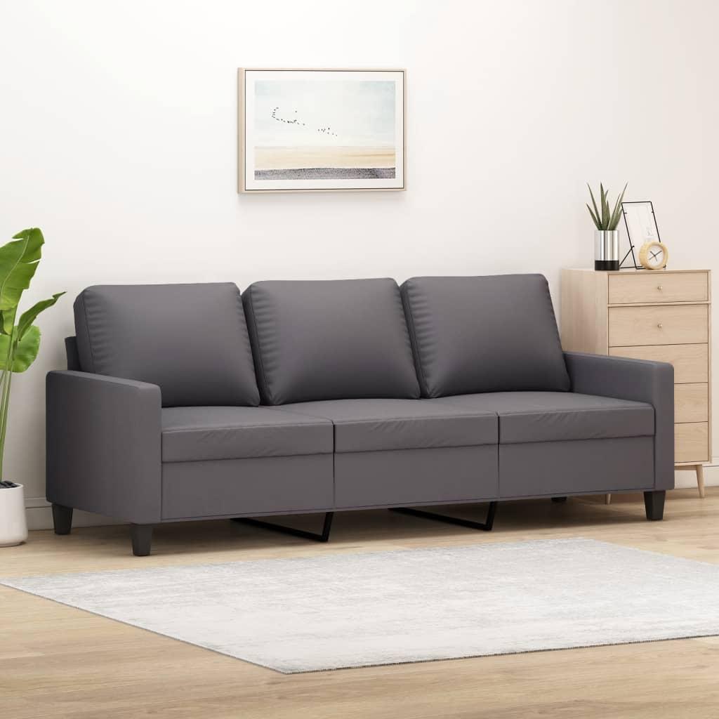 Personers Sofa 180 Gråt Kunstlæder