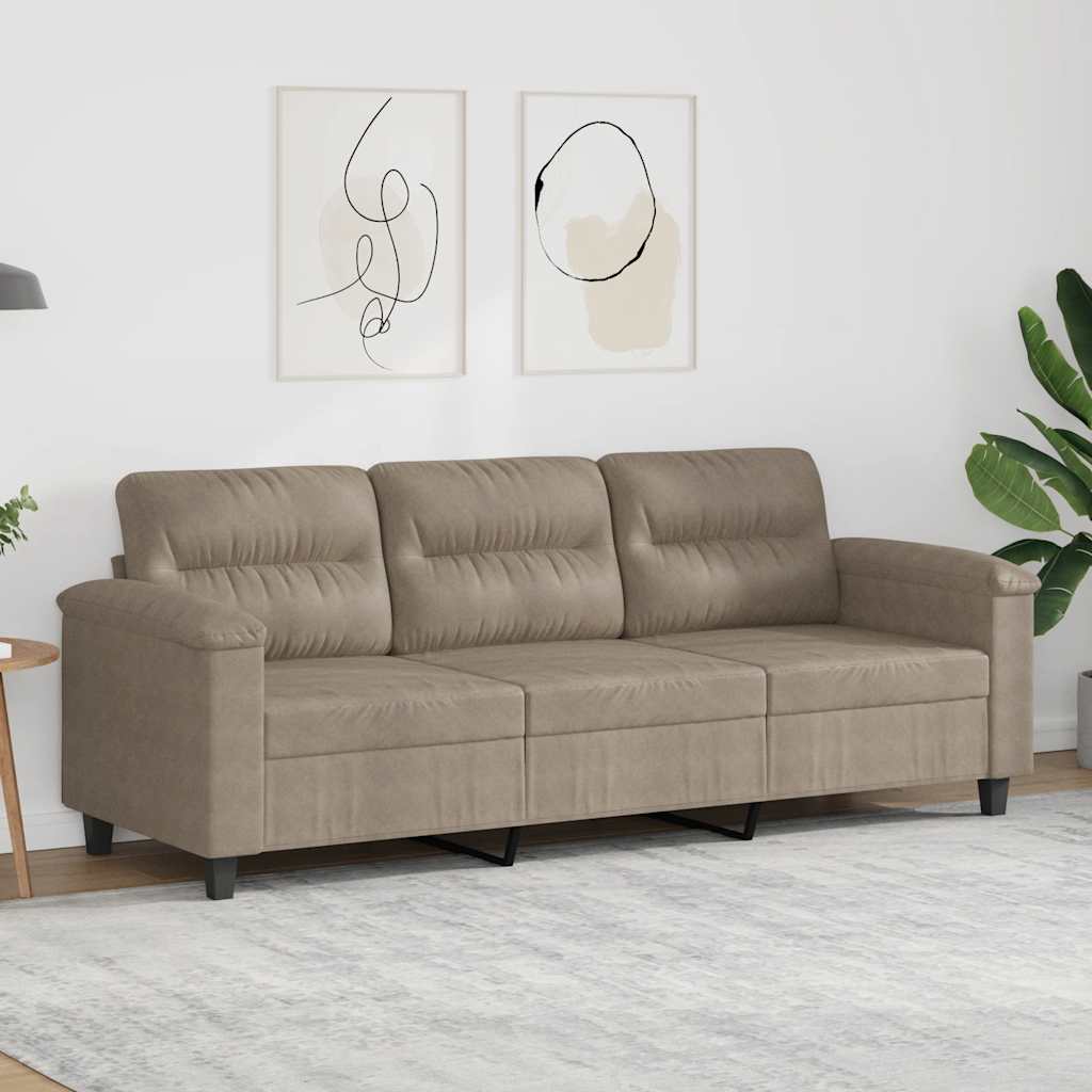 Personers Sofa 180 Mikrofiberstof Gråbrun