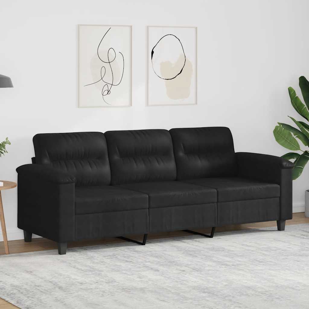 Personers Sofa 180 Mikrofiberstof Sort