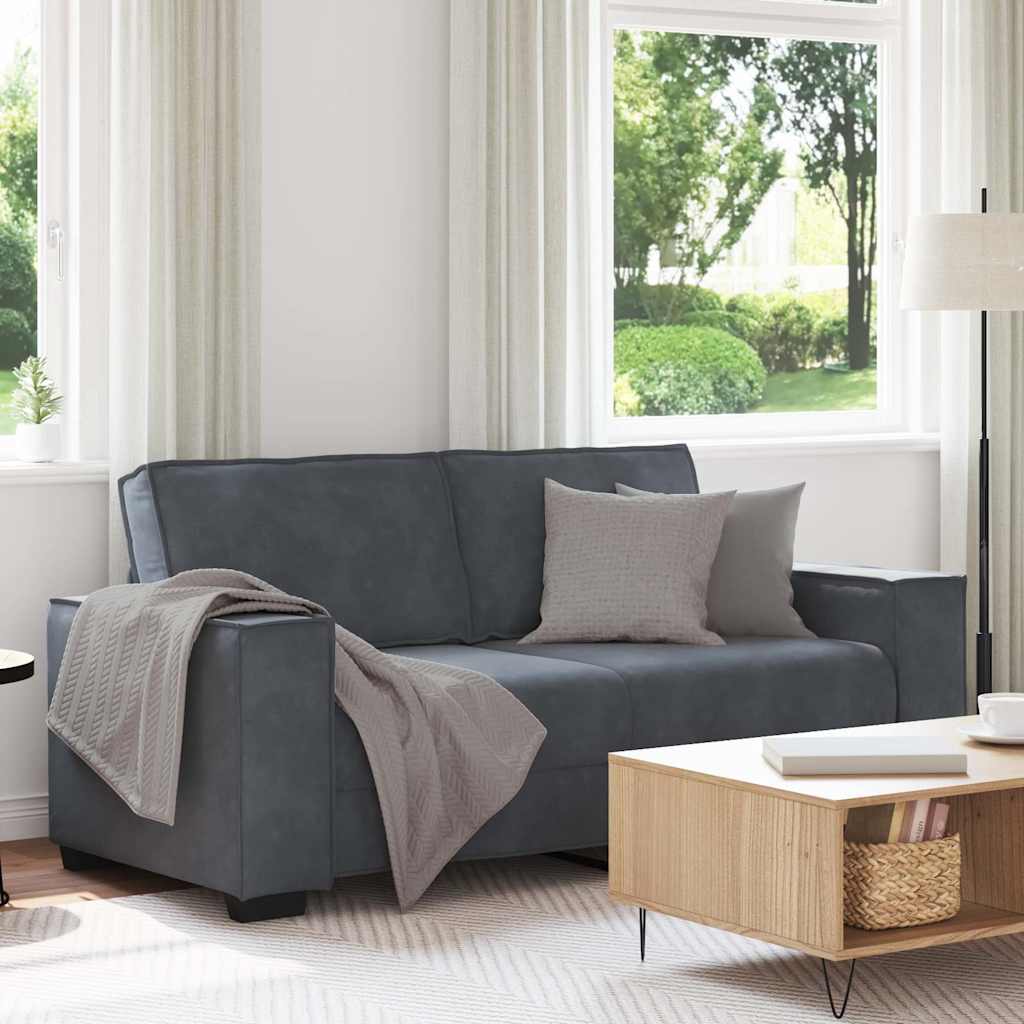 Personers Sofa 180x78x84 Fløjl Mørkegrå