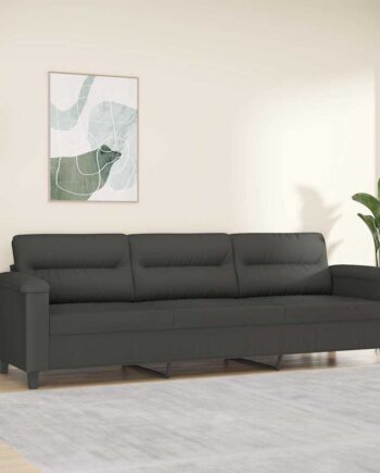 Personers Sofa 210 Mikrofiberstof Mørkegrå