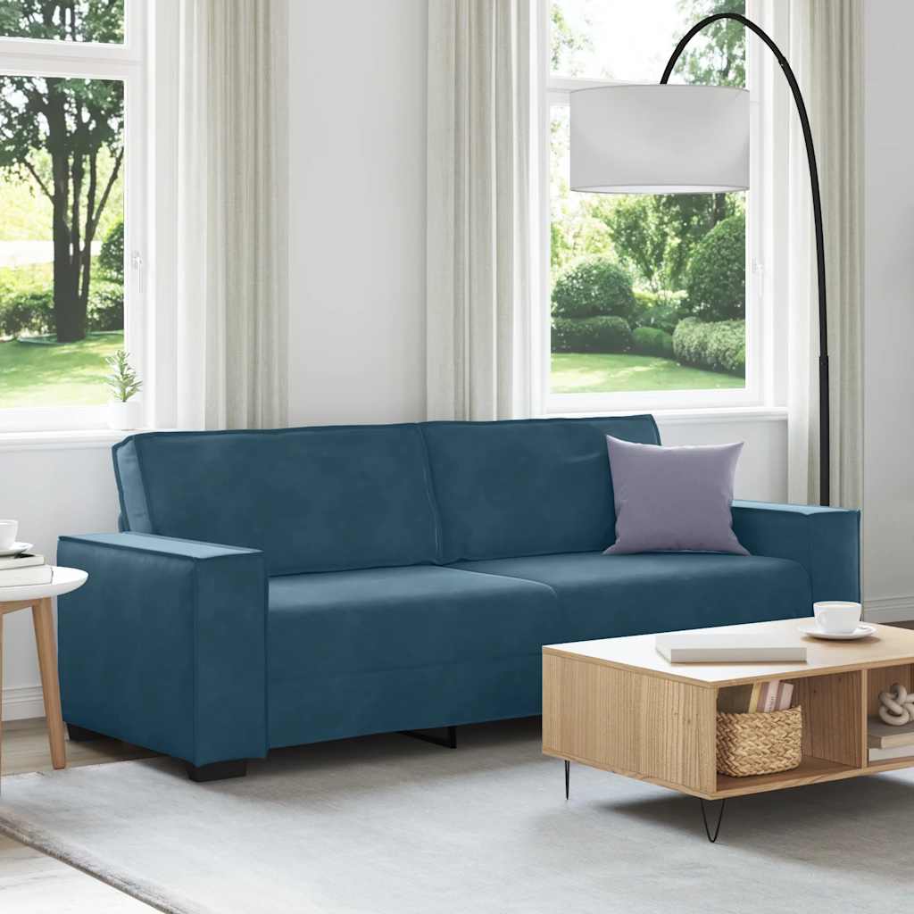 Personers Sofa 220x78x84 Velour Blå